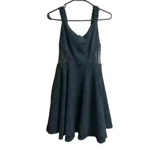 Free People Brooklyn Lace Mini Dress Black Stretchy Straps Medium